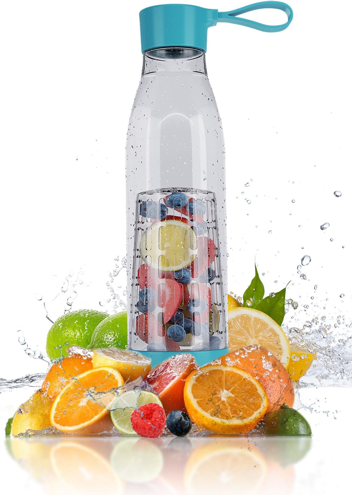 Infuse Water Bottle with Insulating Sleeve and Recipe E-Book - 22 Ounce