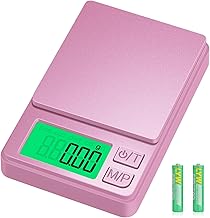 Diyife Pocket Scales 1000 g/0.01 g, Digital Gram Scales with 7 Units, Precision Mini Scale, Multifunction Coin Scales Precision Scales for Kitchen, Food, Powder, Jewellery, Herbs, Yeast - Pink