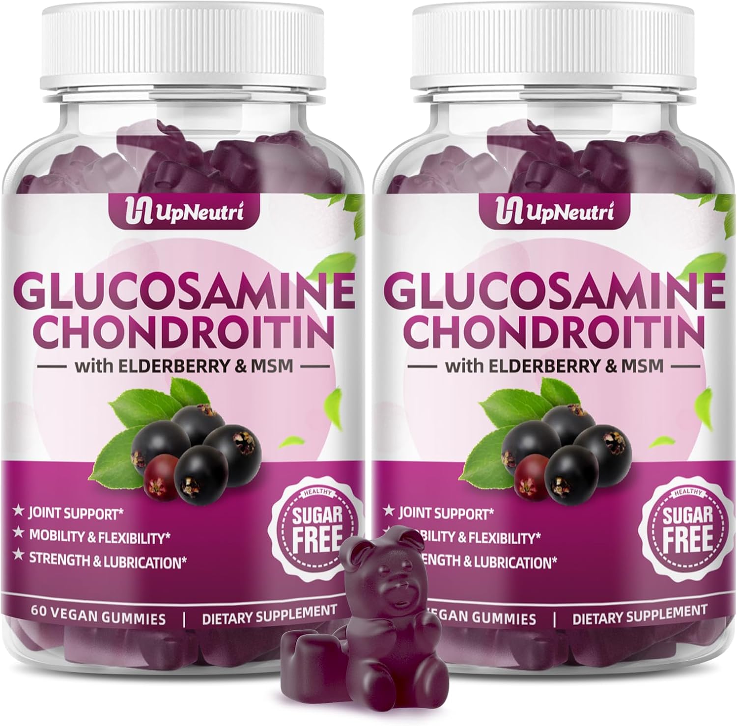 UPNEUTRI Glucosamine Chondroitin Gummies Sugar Free, Extra Strength 1500mg