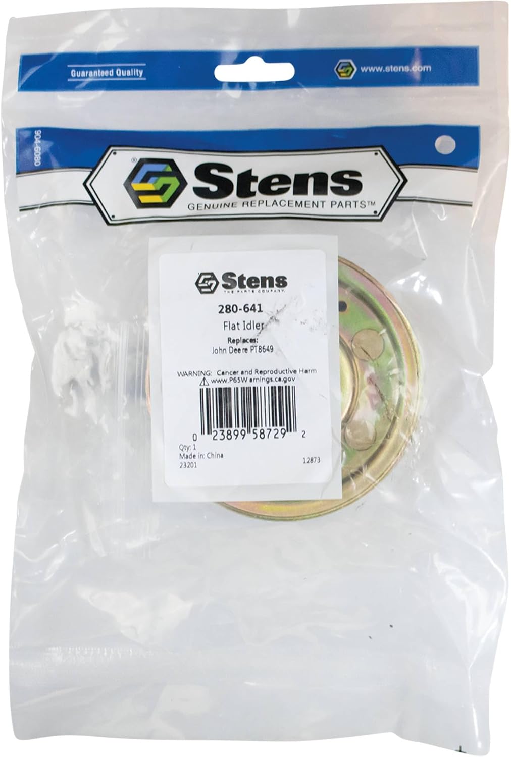 Stens 280-641 Flat Idler Compatible with/Replacement for Gravely Pro 150 Series 21409, 21409MA, 300920, 40223, 40223MA, 91179MA, 1024515M1, PT8649, 317726, PAL0368A 1 1/4" Height, 1/2" ID, 3 1/4" OD
