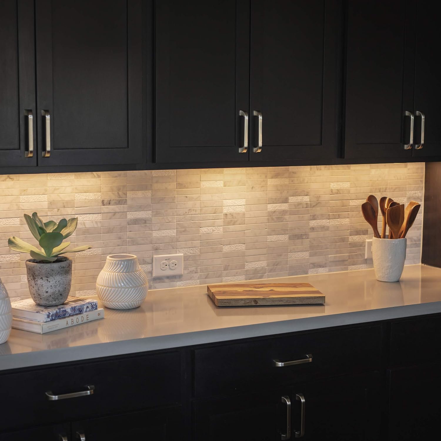 Brilliant Evolution Wired 12 Inch LED Under Cabinet Light Kit with 5 Bars and Remote Control | LED Under Cabinet Lighting | Under Counter Lights for Kitchens | Under-Counter Light Fixtures - - 