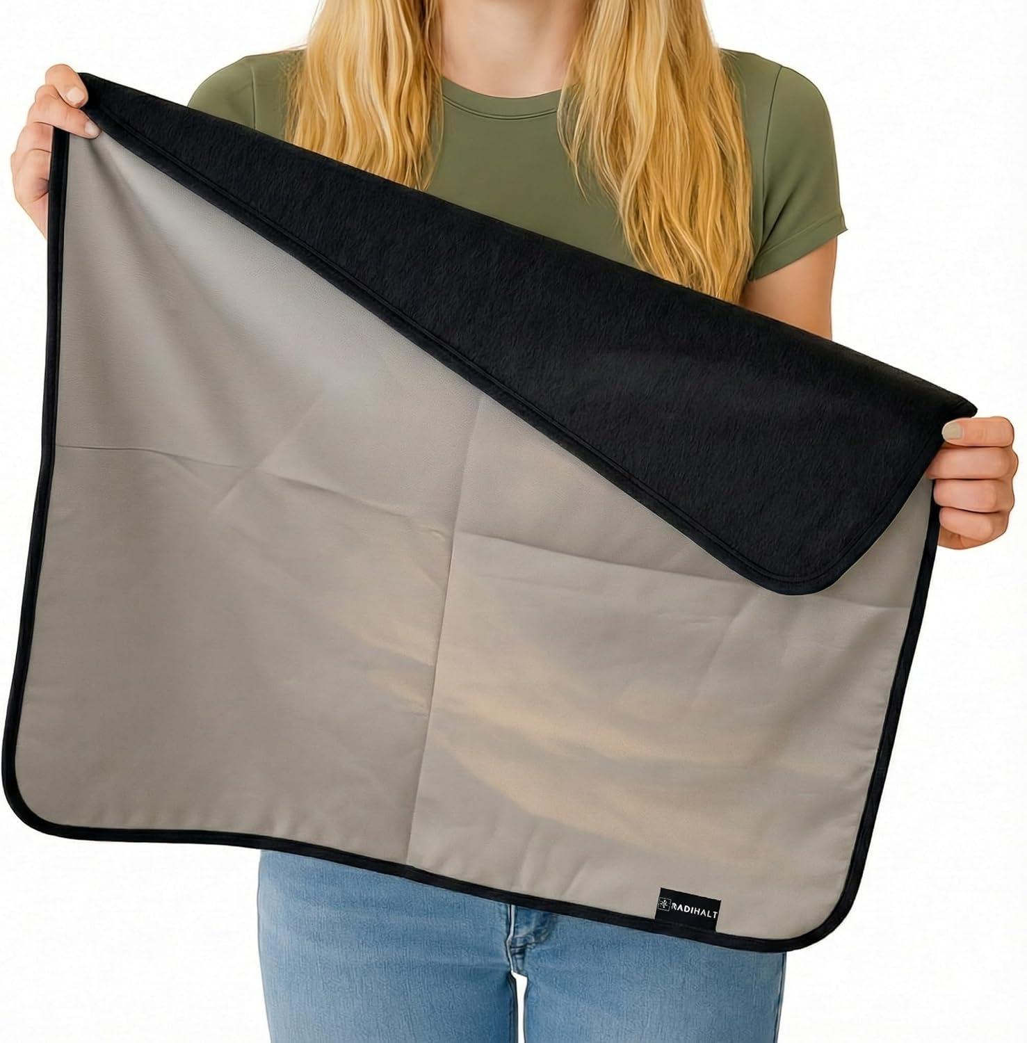 EMF Protection for Cell Phone - EMF Blanket Blocker with Faraday Fabric for Radiation Protection While Using Your Laptop and Phone (36x30 Black)