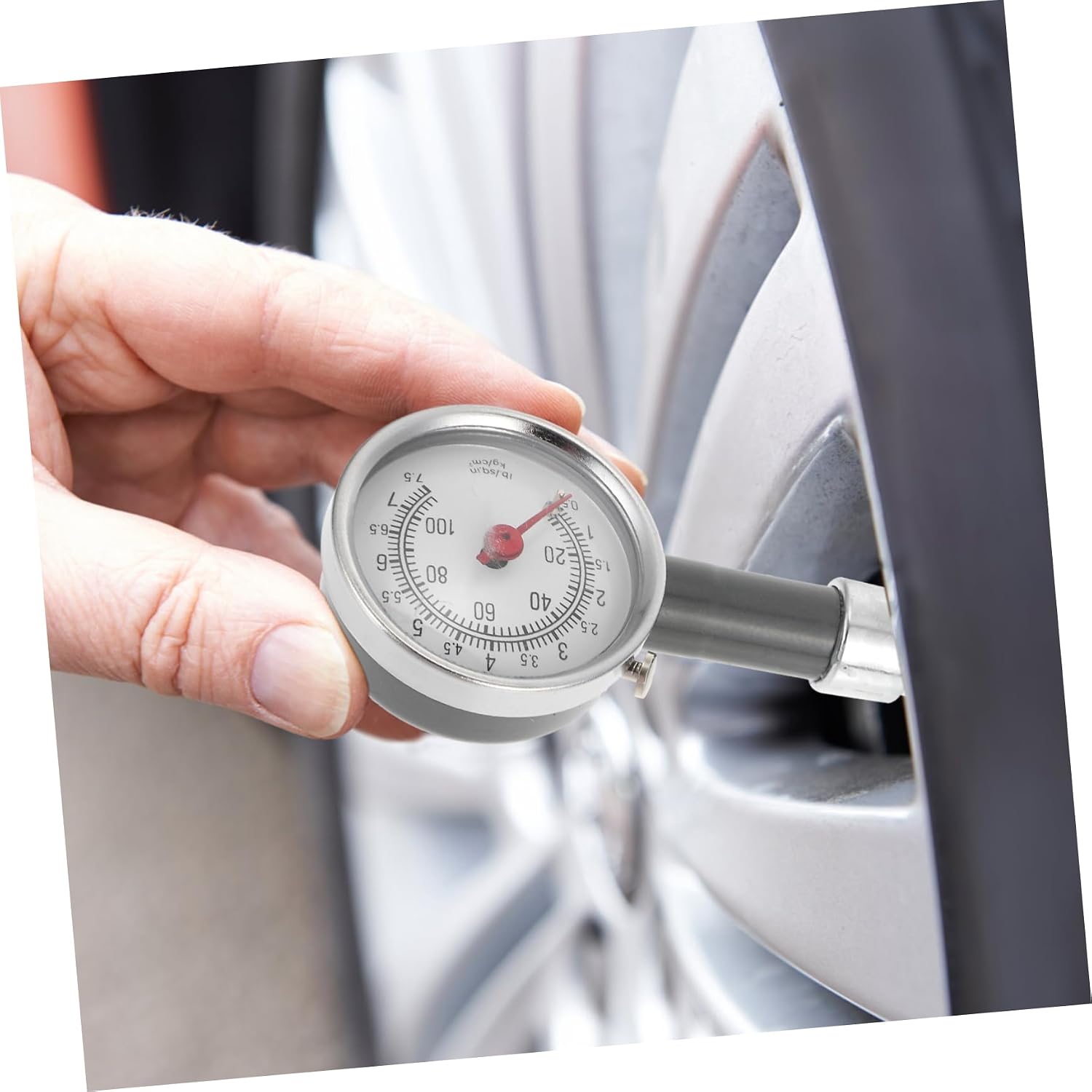Cabilock 1Pc High Precision Auto Tire Pressure Digital Display Tire Pressure Checker Compact Practical Car Testing Tool Energy Saving Efficient for Real Monitoring