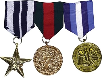 Bristol Novelty Assorted Designs Military Medals Pack of 3, Perfect Accessory for Military, Unifroms, Veterans, Service, Recognition Events Halloween