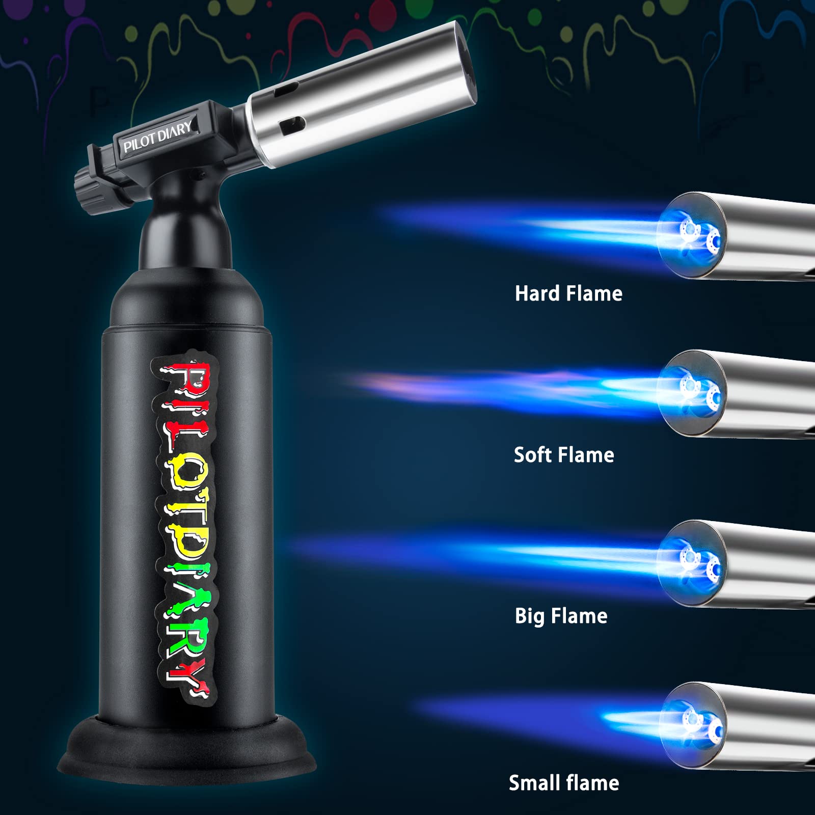 PILOTDIARY Butane Blow Torch, Big Industrial Torch Refillable with Dual