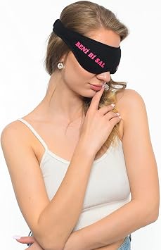 Washable Black Cotton Sleep Mask Eyeband