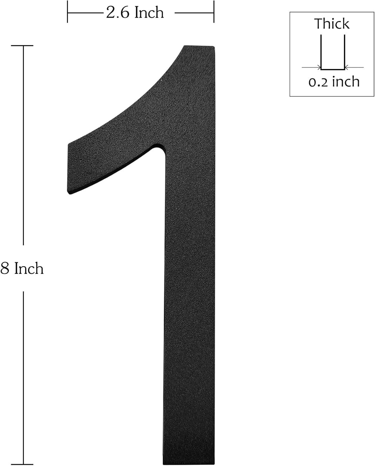 8 Inch Stainless Steel House Numbers- Anti-rust Floating Address Number for Front Door/Home/Garage/Apartment and More Elegant Black Finished (Number 2)