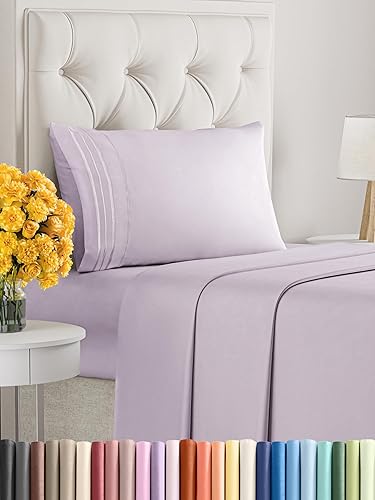 Vista 1537 de Juego de sábanas de 4 piezas tamaño king, extrasuaves, transpirables y refrescantes con esquinas profundas, sábanas de fácil ajuste y sin arrugas