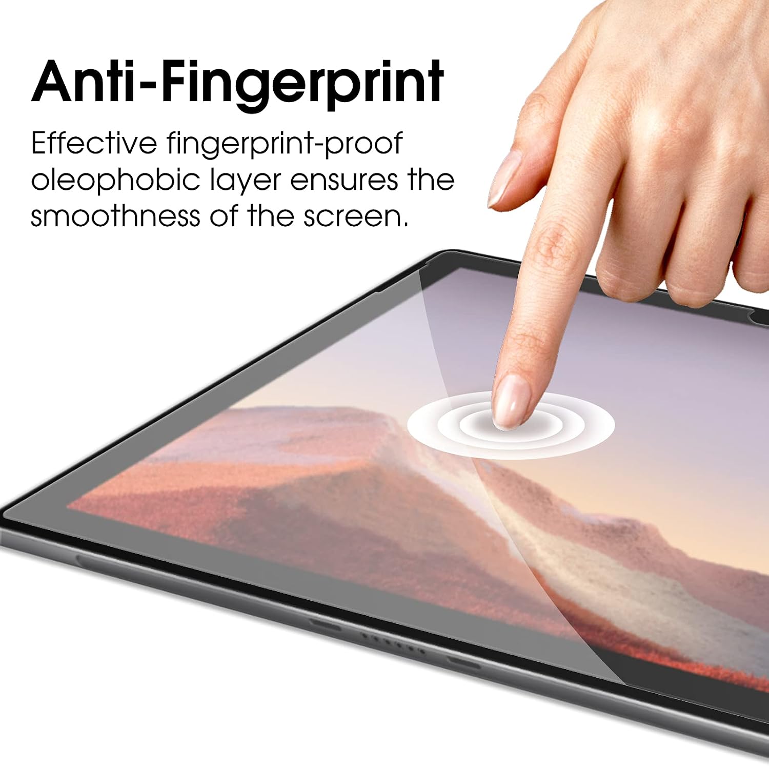 amFilm 2 Pack Glass Screen Protector for Microsoft Surface Pro 7, 6, 5, 4 Tempered Glass (12.3")