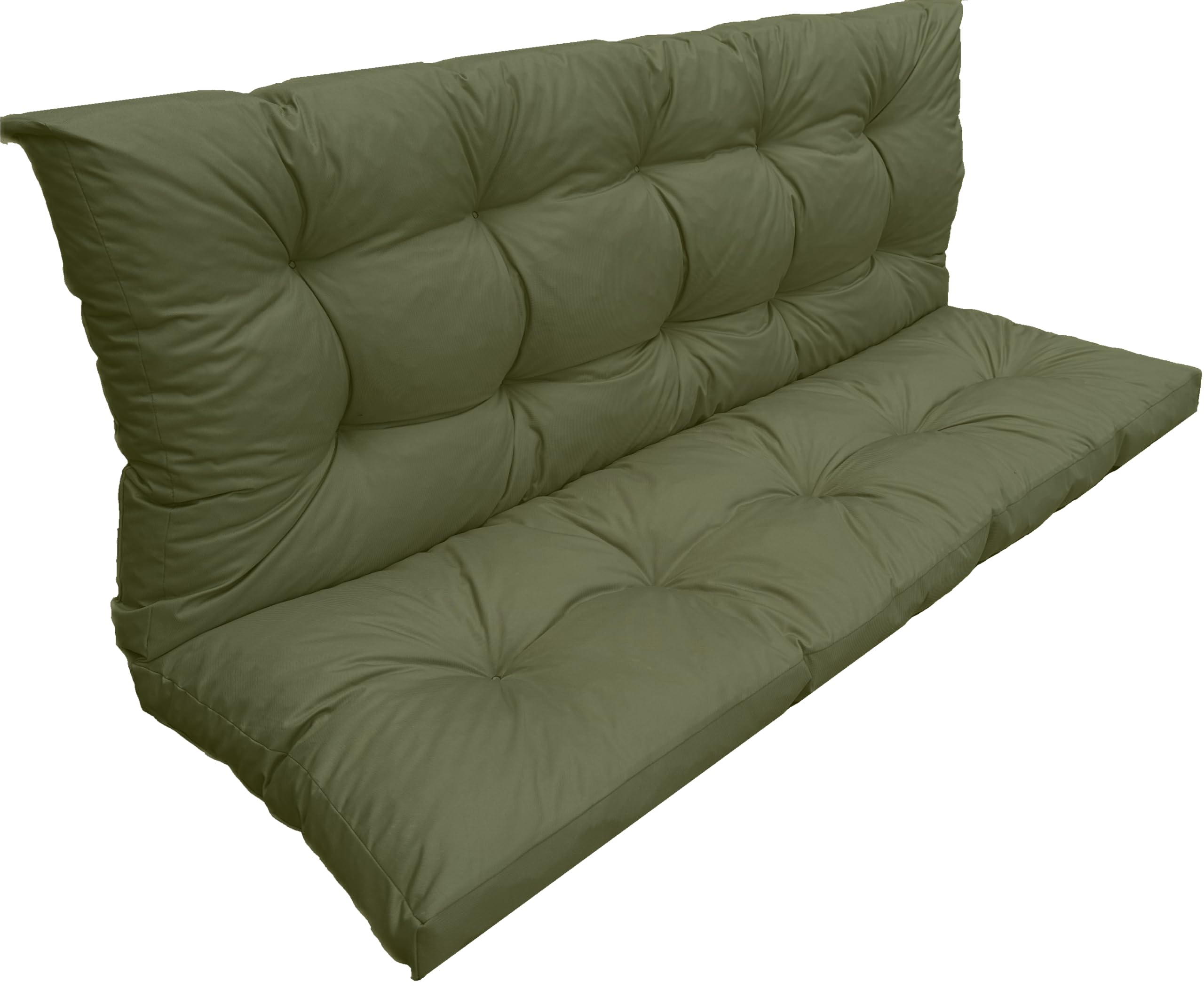 Cuscino per dondolo da giardino, impermeabile, per panca da giardino, per panca da giardino, 180 x 60 x 50 cm, verde