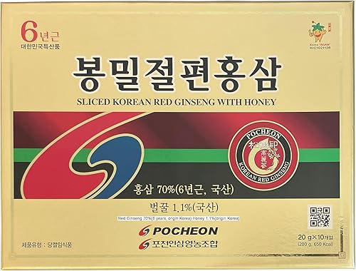 Miniatura 4 de Pocheon 705oz 10ea x 071oz 6 años rebanadas de raíces de ginseng rojo panax coreano con miel saponina