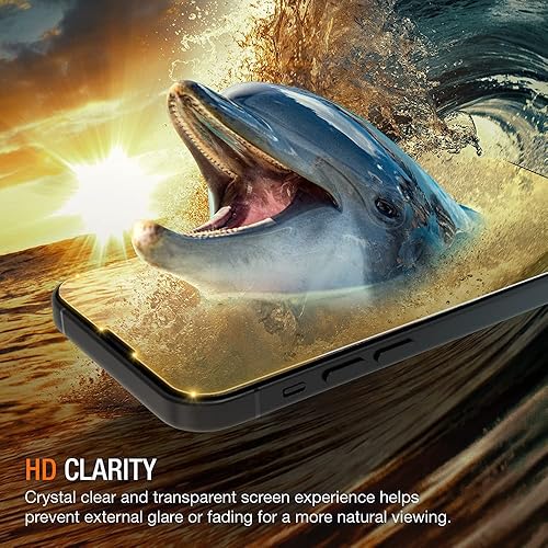 Miniatura 11 de Trianium Protector de pantalla de vidrio templado diseñado para Apple iPhone 13 (2021) /iPhone 13 Pro (2021), paquete de 3