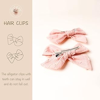 24 PCS Baby Girls Hair Clips Set,Hair Bows Barrettes Handmade Accessories Alligator Clip for Babies Infant Toddlers Little Kids Teens