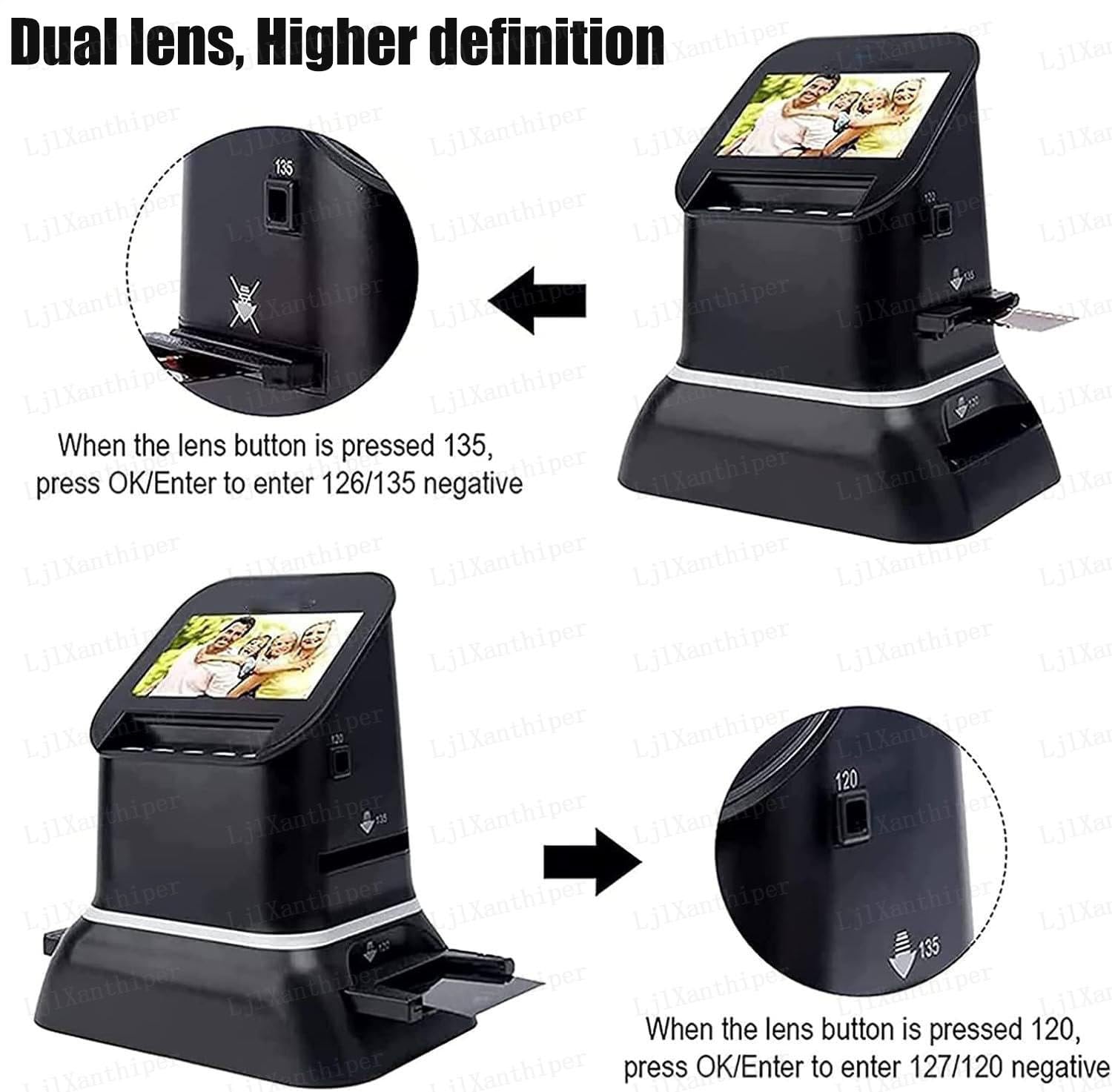 Scanner De Films Professionnel 22 Mp,Convertisseur Film Numérique,Grand écran Lcd 4.3 Pouces,Aucun Ordinateur Ni Logiciel Requis,Numérisation De Négatifs Et De Diapositives En Haute Résolution