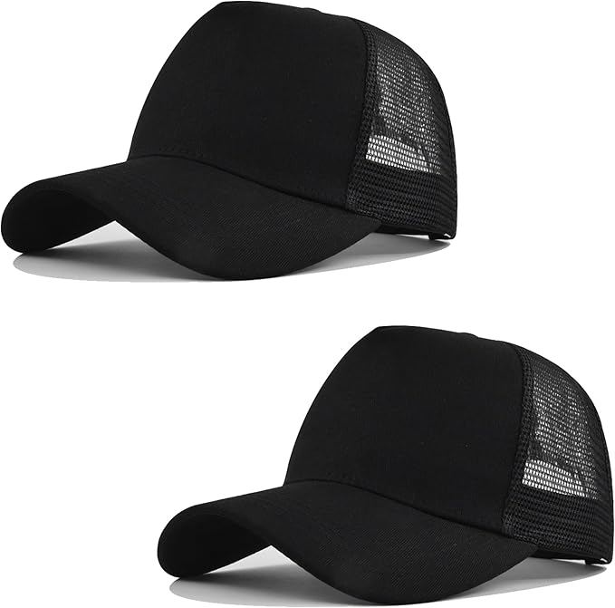 Plain black baseball cap