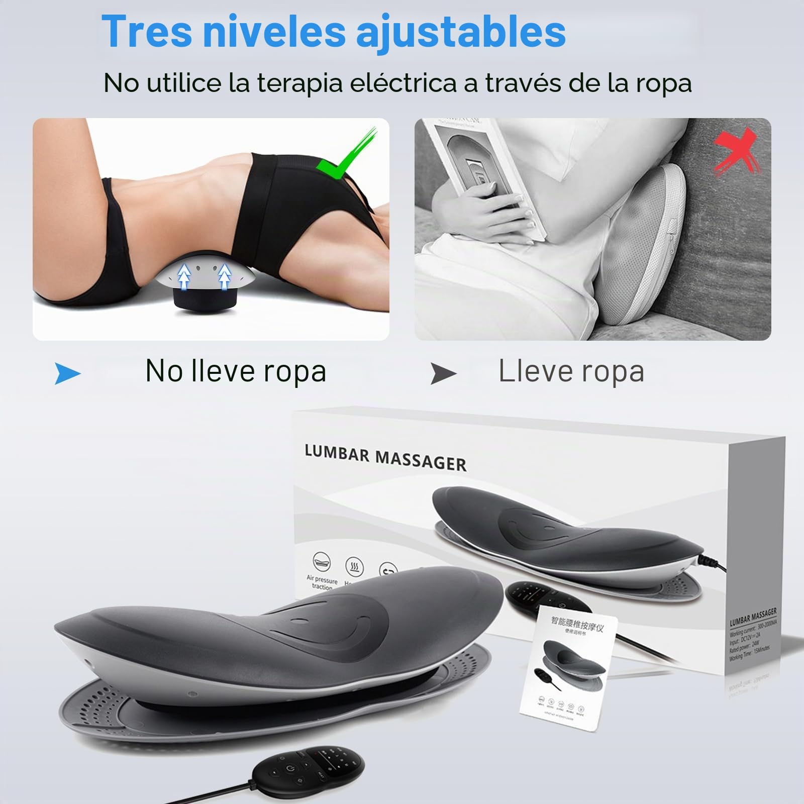 Masajeador lumbar eléctrico