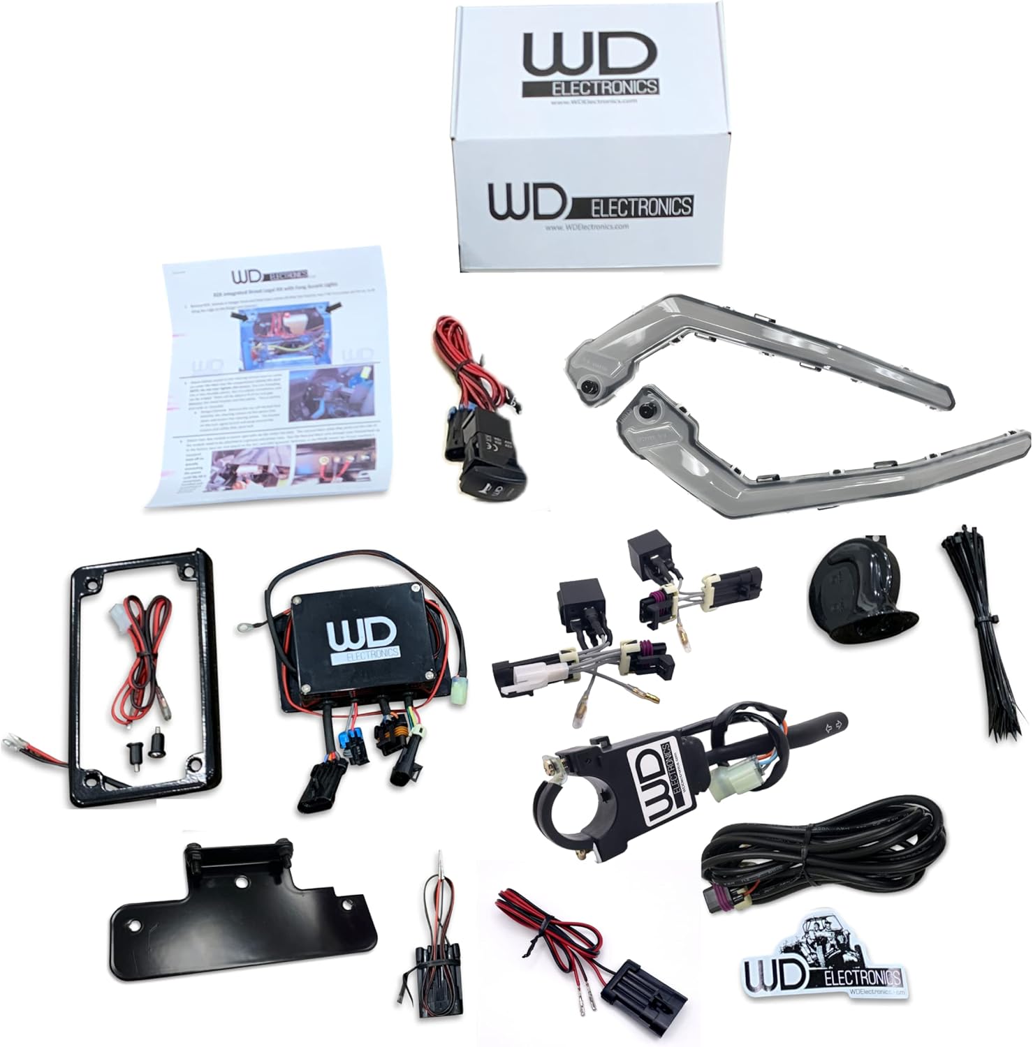 WD Electronics Compatible with Can Am Maverick X3 Front Accent Lights, Integrated Street Legal Turn Signal Kit, 2018-2021 Models, Easy Install Plug and Play