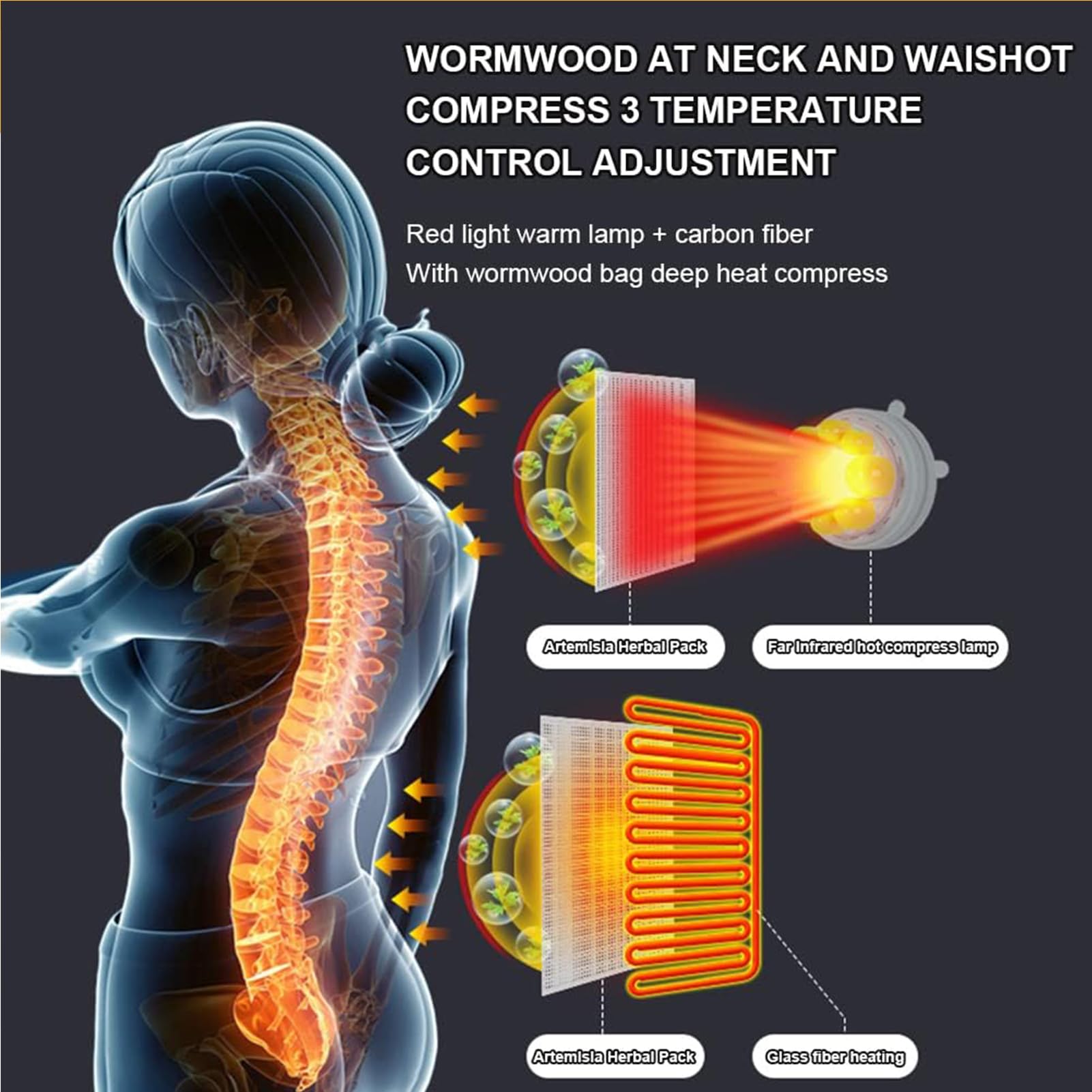Esterilla de Masaje eléctrica de Cuerpo Completo con 20 Cabezales de Masaje Shiatsu para Cuello, 9 Modos de Masaje, cojín Calefactor Plegable con 10 Motores de vibración, para Espalda, Cuello y hombr