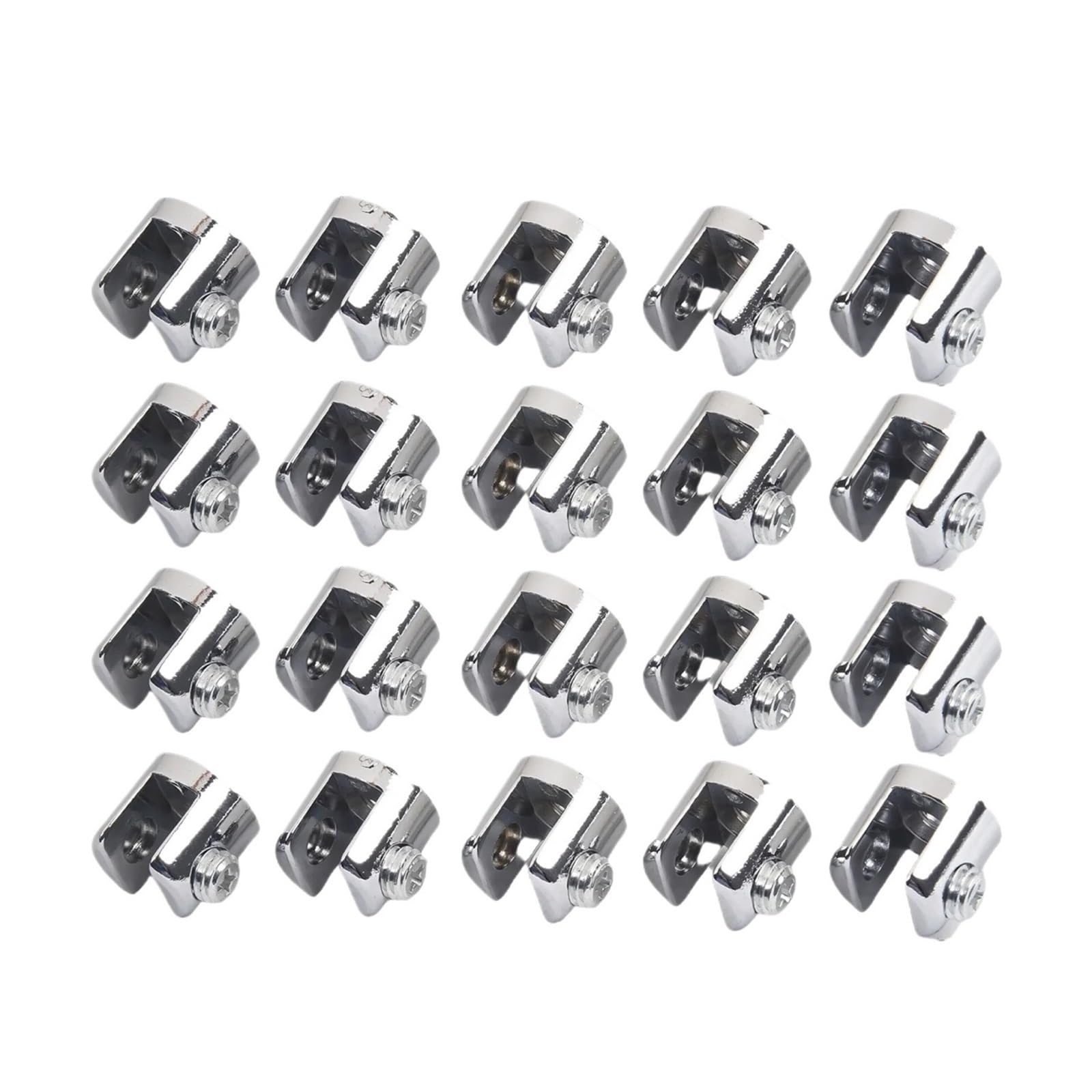 30pcs Glass Shelf Support Clamp Brackets Clip Chrome Shelves 6-8mm Clip Tool Cabinet Shelf Support Plates