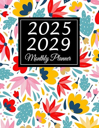 2025-2029 Monthly Planner: 5 Years from January 2025 to December 2029