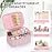 OCHEAL Makeup Bag for Women - Travel Cosmetic Organizer with Brush Slot & Divider, Large Capacity Toiletry Bag for Girls, Travel Makeup Case for everyday Make up Accessories -Pink Floral