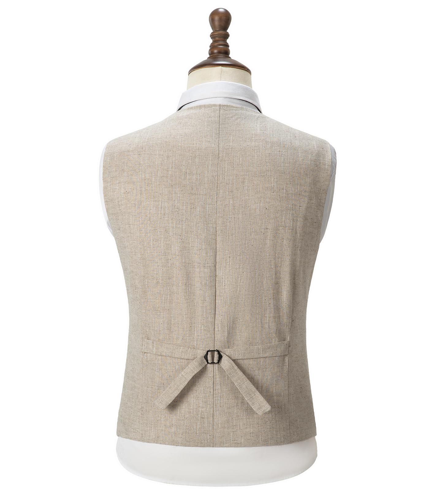 Gilet d'été en lin pour homme, décontracté, coupe droite