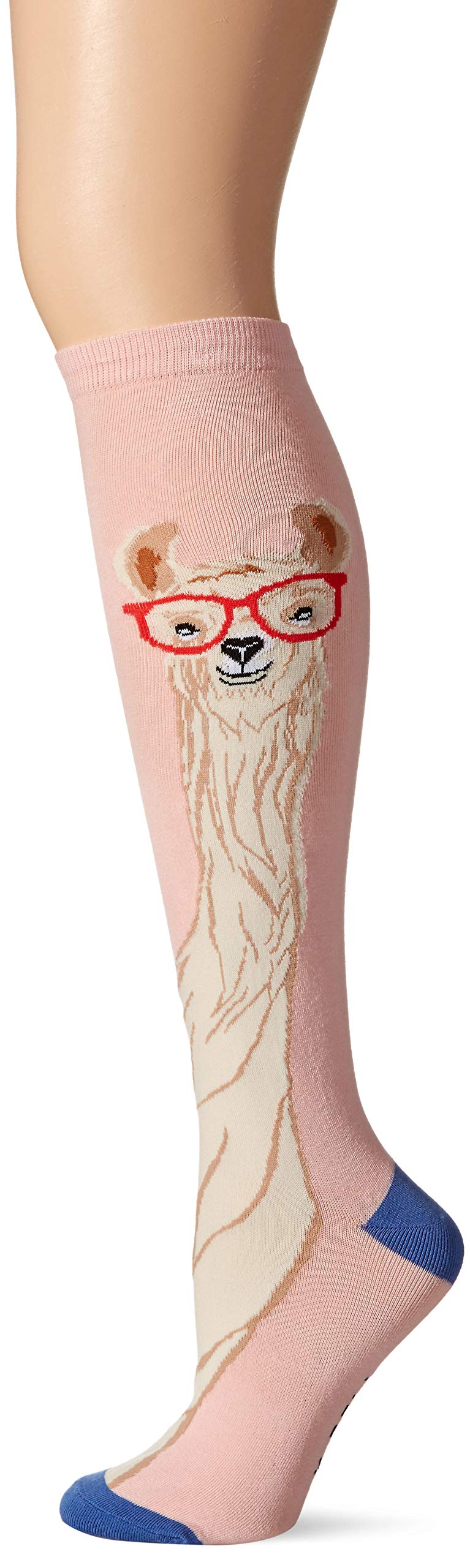 K. Bell Socks womens Funny Animal Novelty Crew Socks, Llama With Glasses (Pink), Shoe Size: 2-8 UK