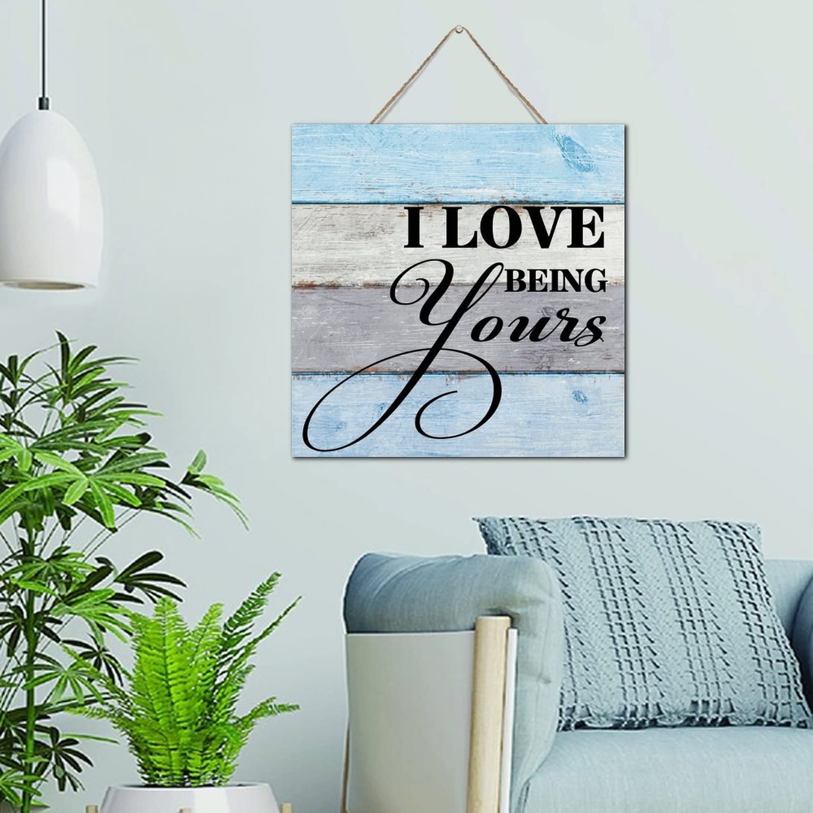 Plaque murale en bois romantique pour chalet et salon