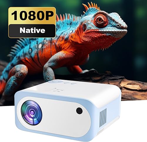 Miniatura 8 de Mini proyector, proyector de video Full HD 1080P Real Native, proyector de cine en casa portátil 2025, compatible con HDMI, USB, AV, teléfono