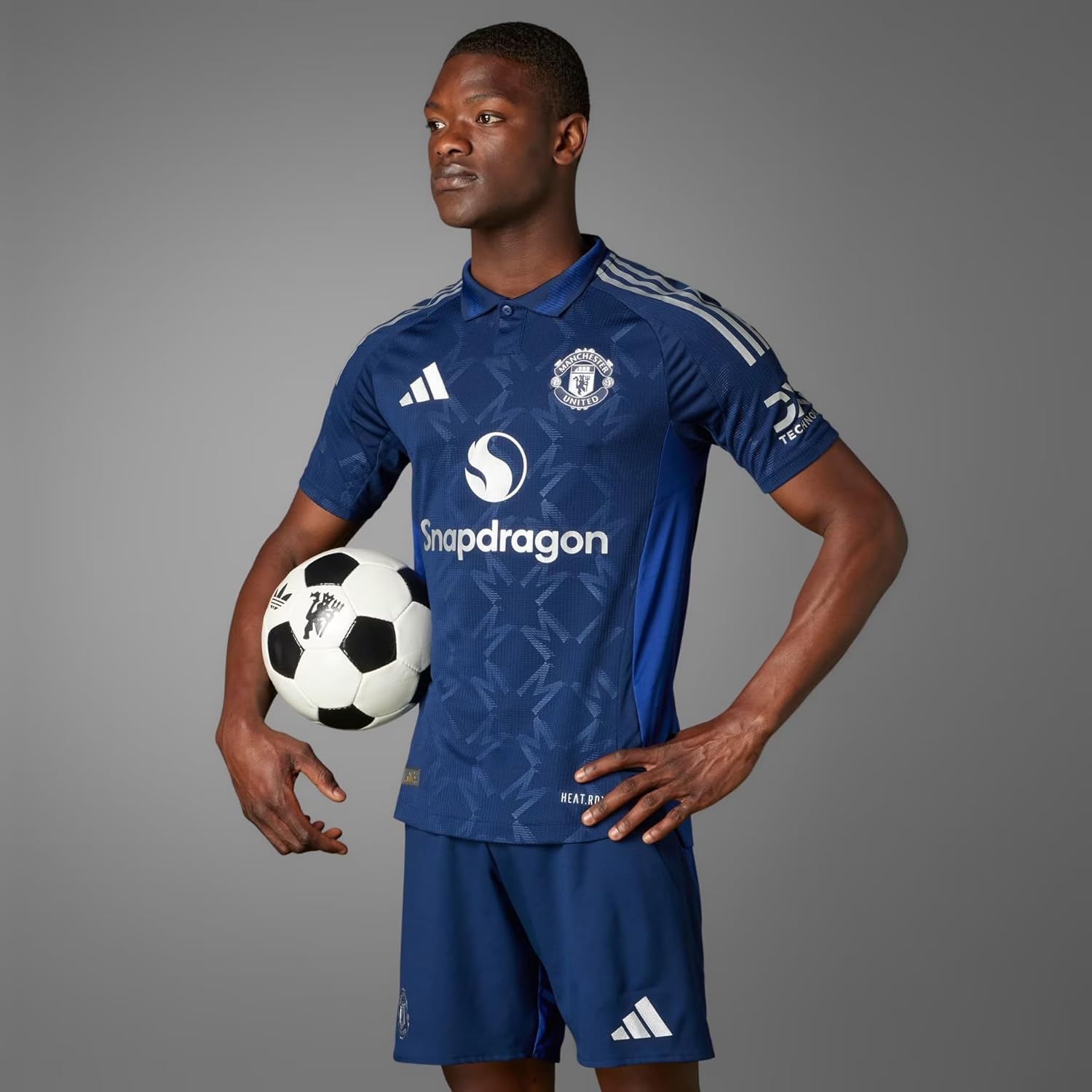 adidas Men's Slim FIT Manchester United 24/25 Away Authentic Jersey, Night Indigo, Small - Image 3