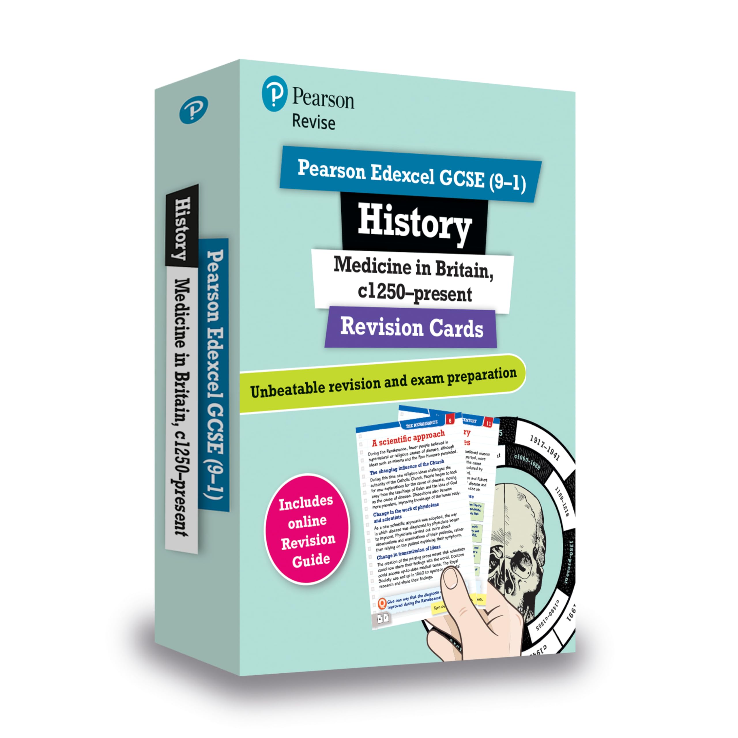 Pearson REVISE Edexcel GCSE History Medicine in Britain Revision Cards incl. on