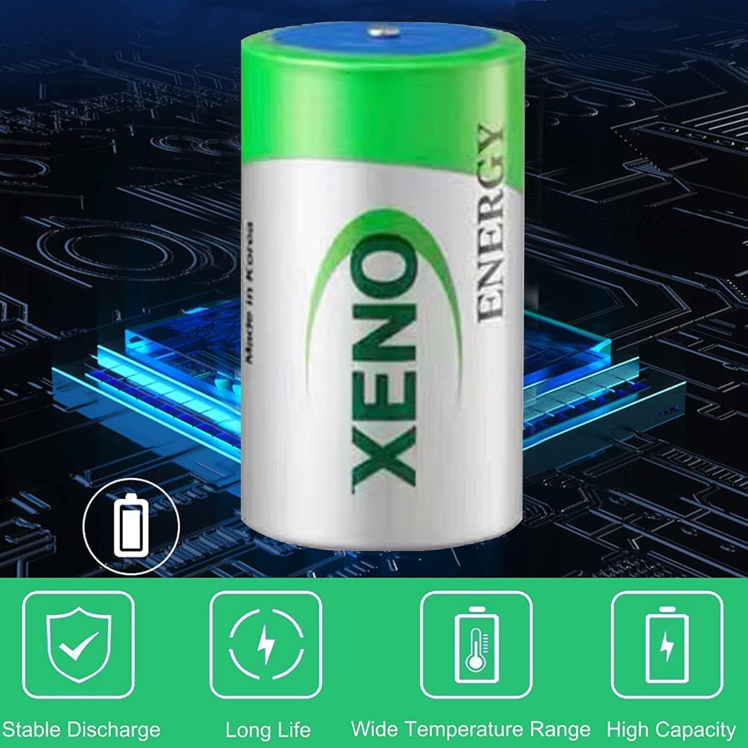 ◆(5-Pack) XL-205F Battery 3.6V 19000mAh D STD Lithium Thionyl Chloride Battery for XL-205F 3.6V