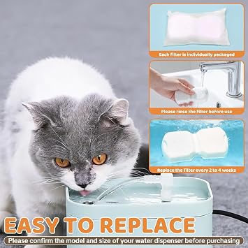 12 Pack Cat Water Fountain Filters Replacement