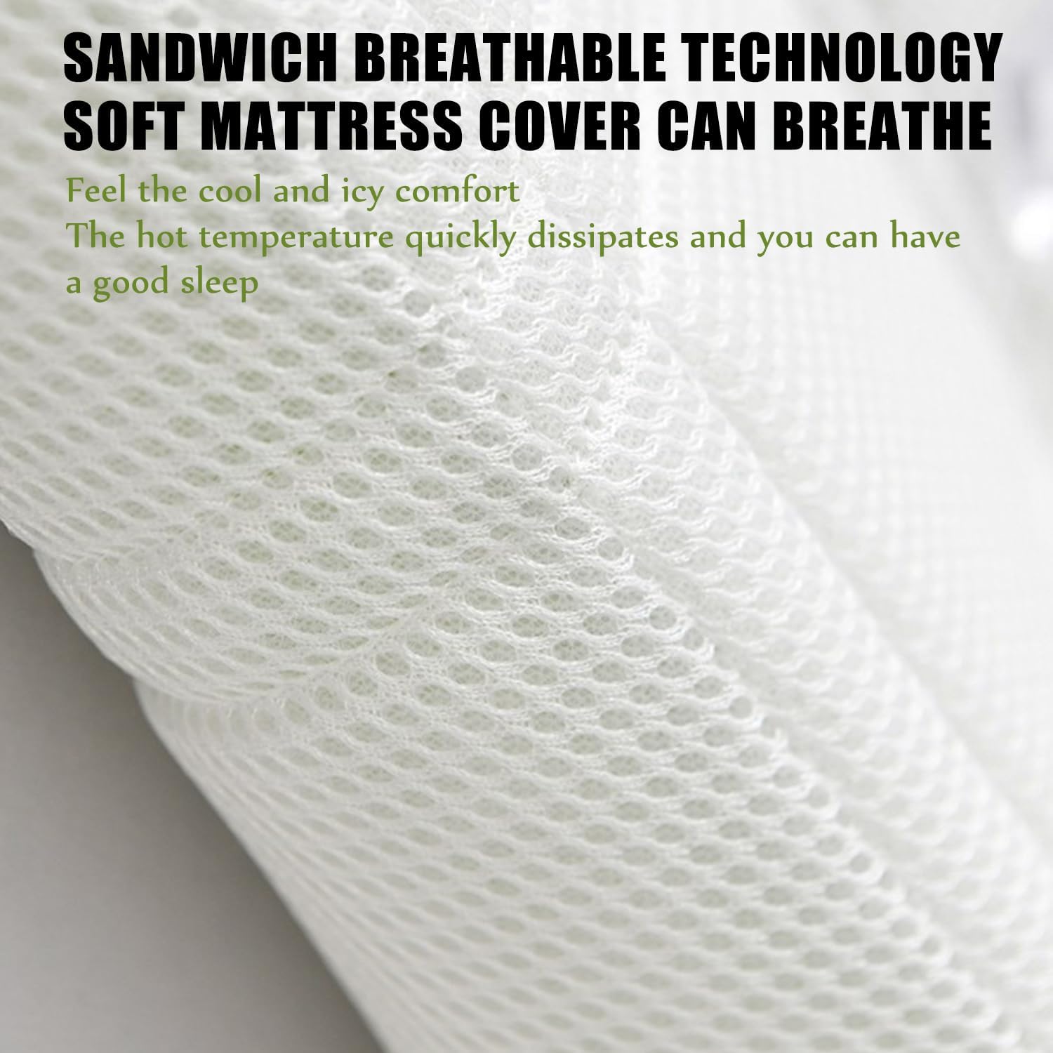 Queen Size Cooling Mattress Protector Pad Bed Cover with 4 Straps Cooling Mattress Topper Japanese Style Thin Floor Mattress Breathable Soft Mattress Cover Camping,Gray,1.5 * 2m(queen)