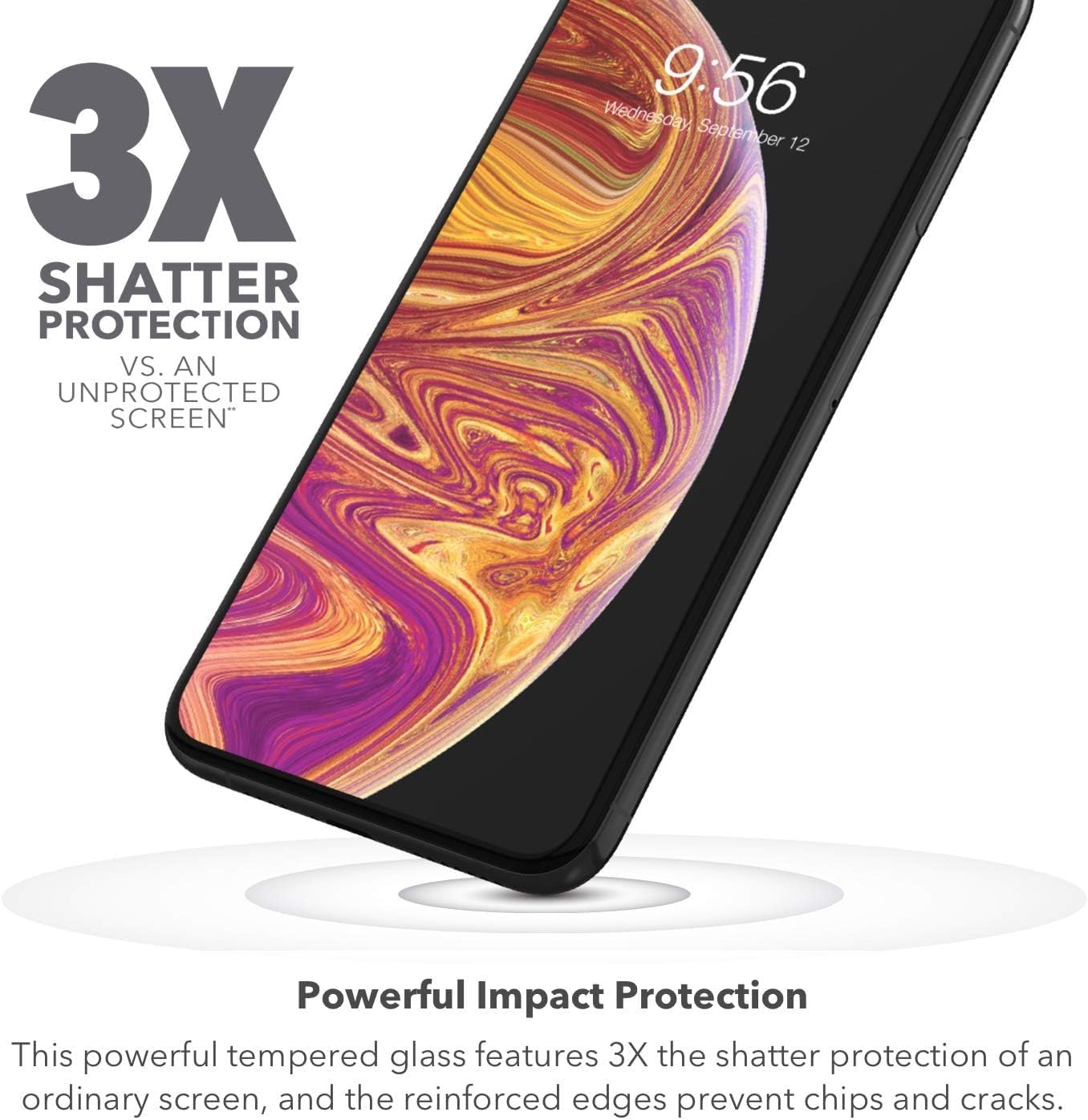 ZAGG Glass+ Screen Protector for iPhone 14 Pro Max - Impact & Scratch Protection, InvisibleShield, Easy to Install