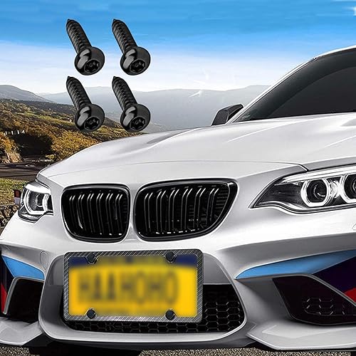 Miniatura 6 de Juego de 20 tornillos de acero inoxidable 304 estándar de EE. UU., kit de tornillos antirrobo, juego de hebillas de tornillo para matrícula,