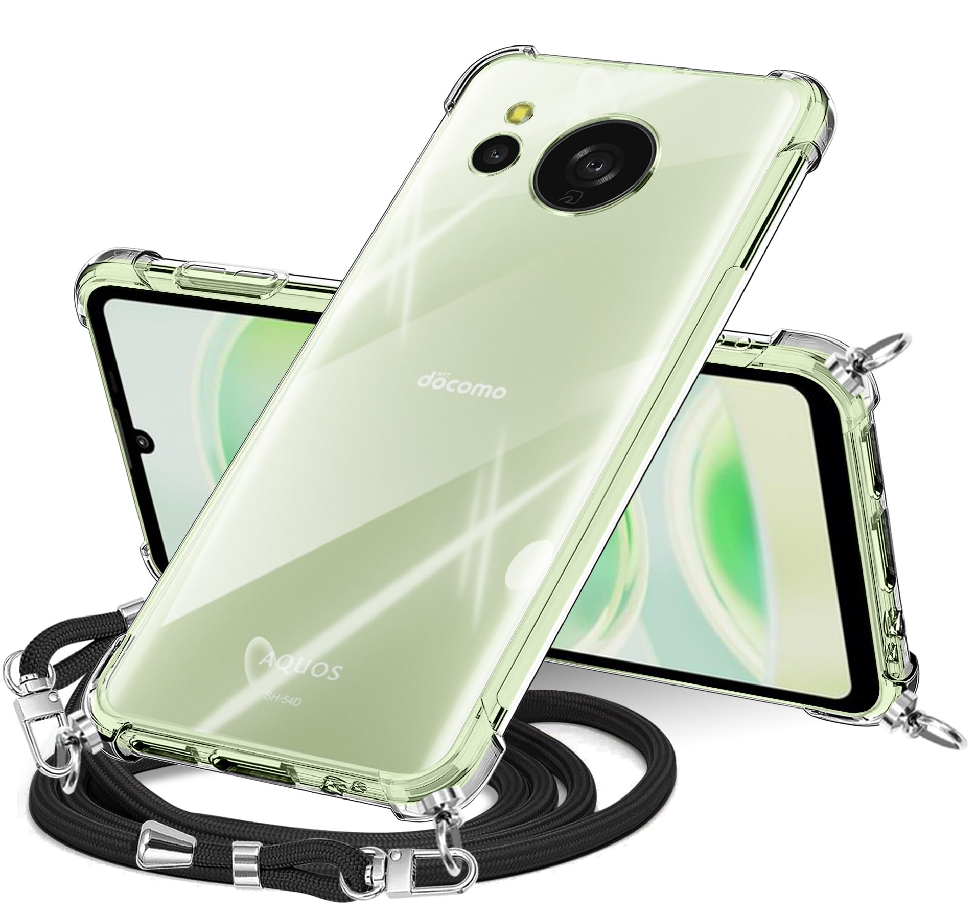 Amazon.co.jp: AQUOS Sense8 ケース クリア ショルダー aquos