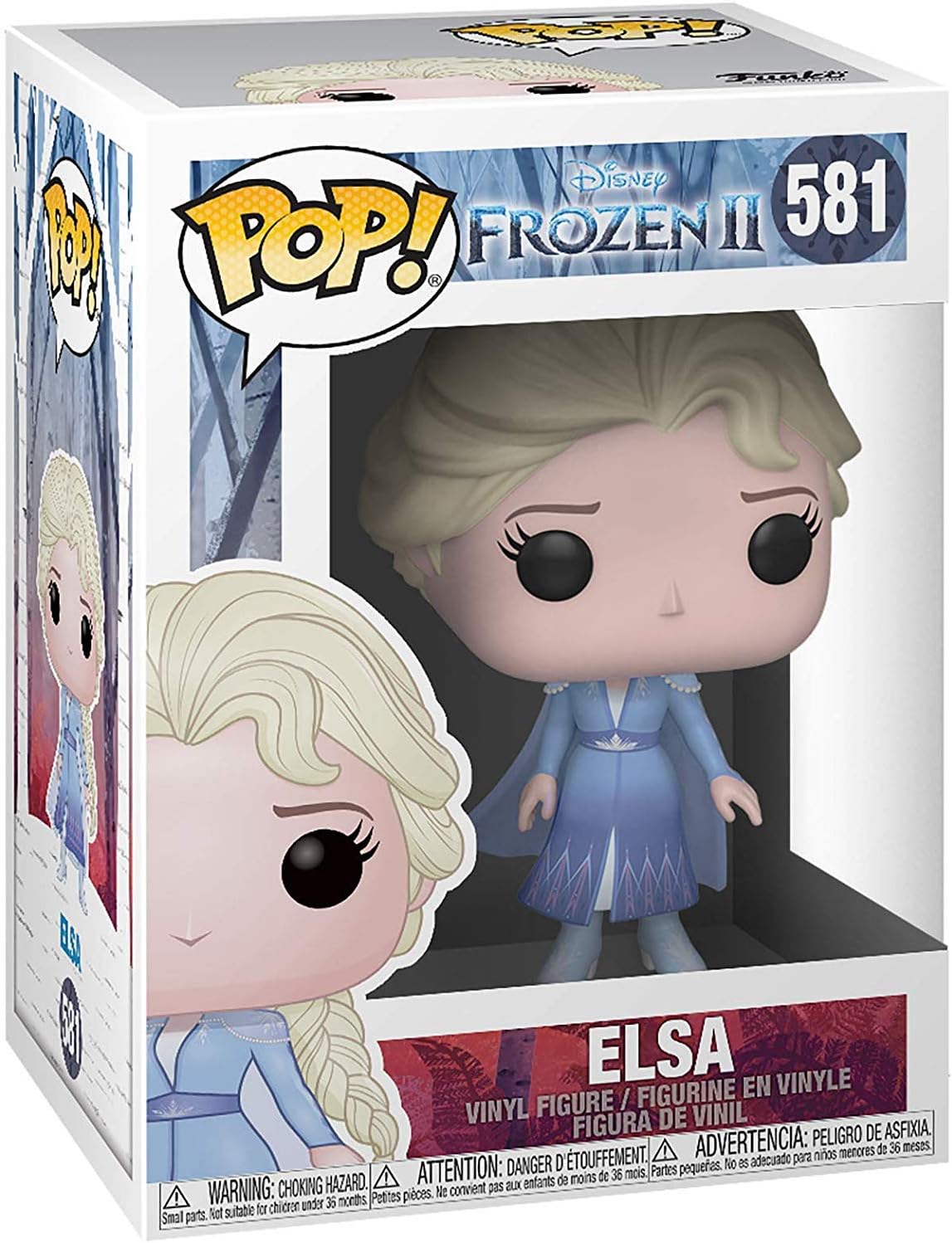 POP Disney: Frozen 2 - Elsa Funko Pop Vinyl Figure (Bundled with Compatible Pop Box Protector Case), Multicolored, 3.75 inches
