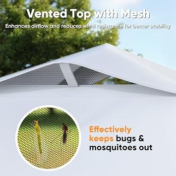 Quictent 10x10 Replacement Top Pop Up Canopy Tent Cover Roof