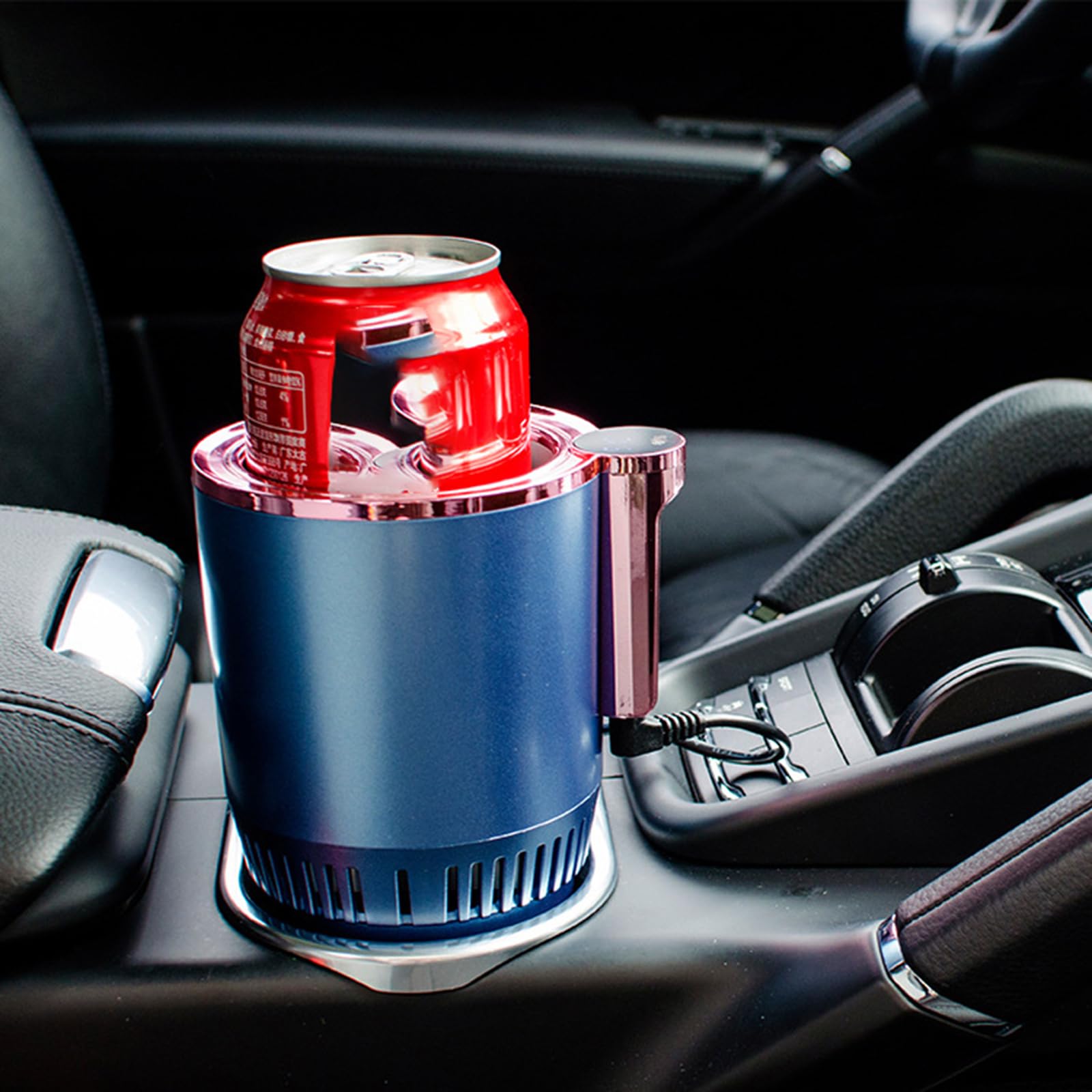 Innovativer Kfz Tassenkühler Wärmer 2-in-1-Fahrzeug Getränkehalter Mit Temperaturanzeige Für Kaffee Und Getränke
