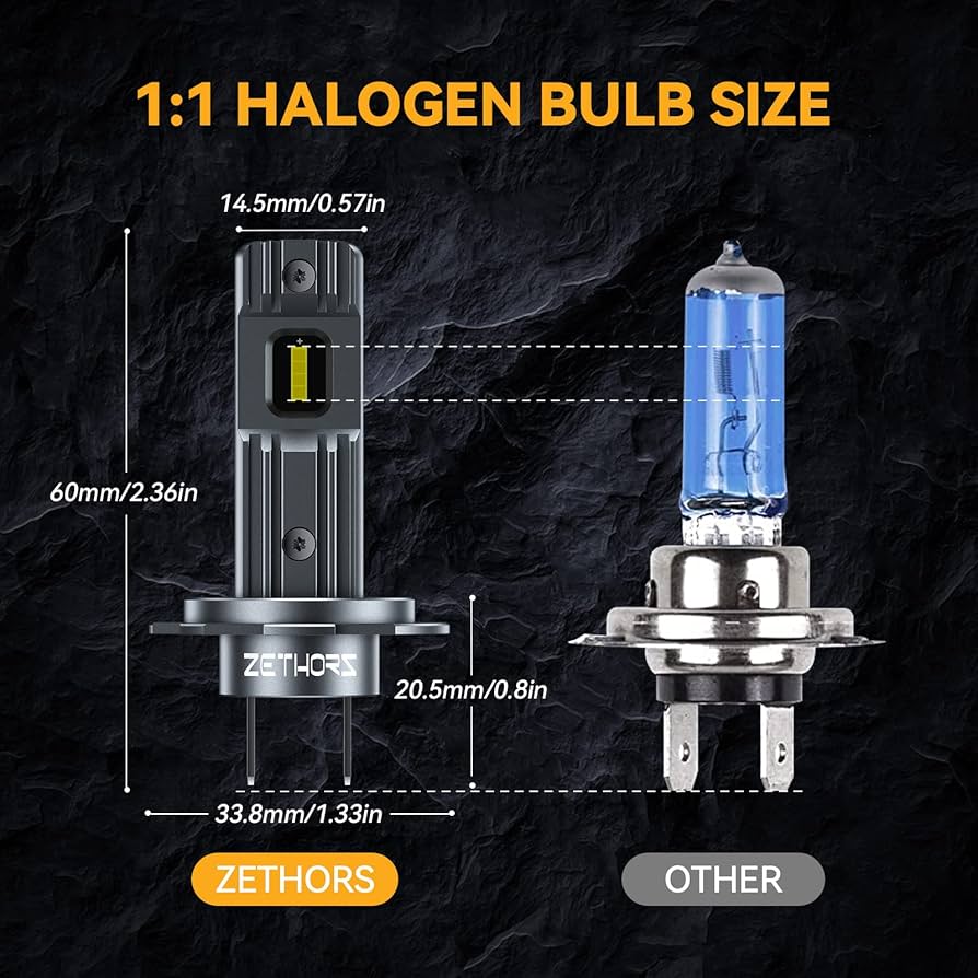 order H7♡ Zethors H7 LED Headlight Bulbs,2 Pack Wireless Headlight
