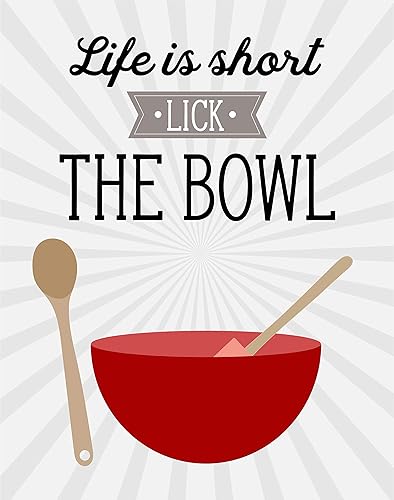 Miniatura 3 de Juego de 4 impresiones artísticas retro vintage para cocina, juego de 4  8 x 10 pulgadas, sin marco, gris, rojo y blanco, impresiones perfectas para