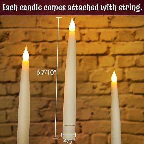 Miniatura 4 de Decoraciones navideñas  Velas LED flotantes con control remoto de varita  Mago de bruja decoración de Halloween para interiores, hogar, habitación,