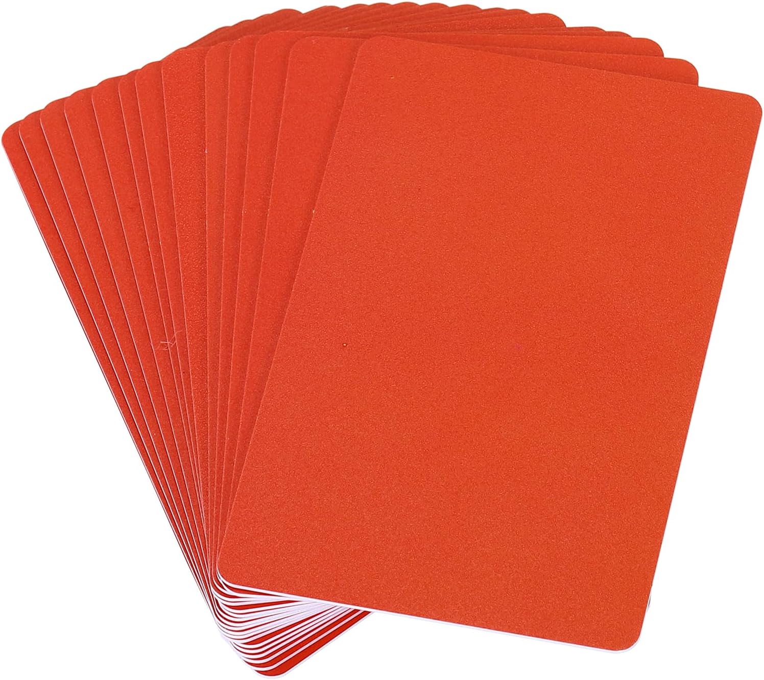 PATIKIL Blank PVC Cards, 12 Pack Inkjet Plastic ID Card CR80 30 MIL White Printable Business Cards, Waterproof Double Sided Printing for Photo ID Badge Inkjet Printers Frosted, Red