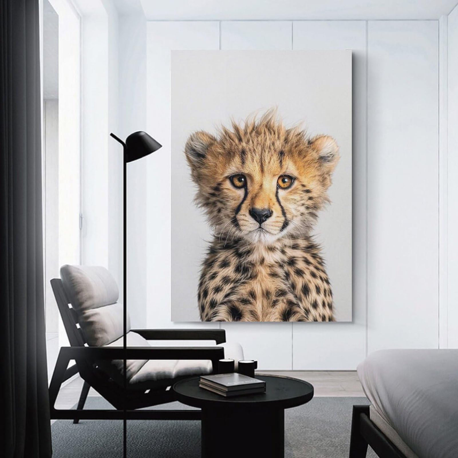 Junmoney Wall Picture Print Cute Baby Cheetah, 20x30inch(50x75cm), for Apartments, Flats Or New Home Decor, A Simple Refresh for Blank Walls