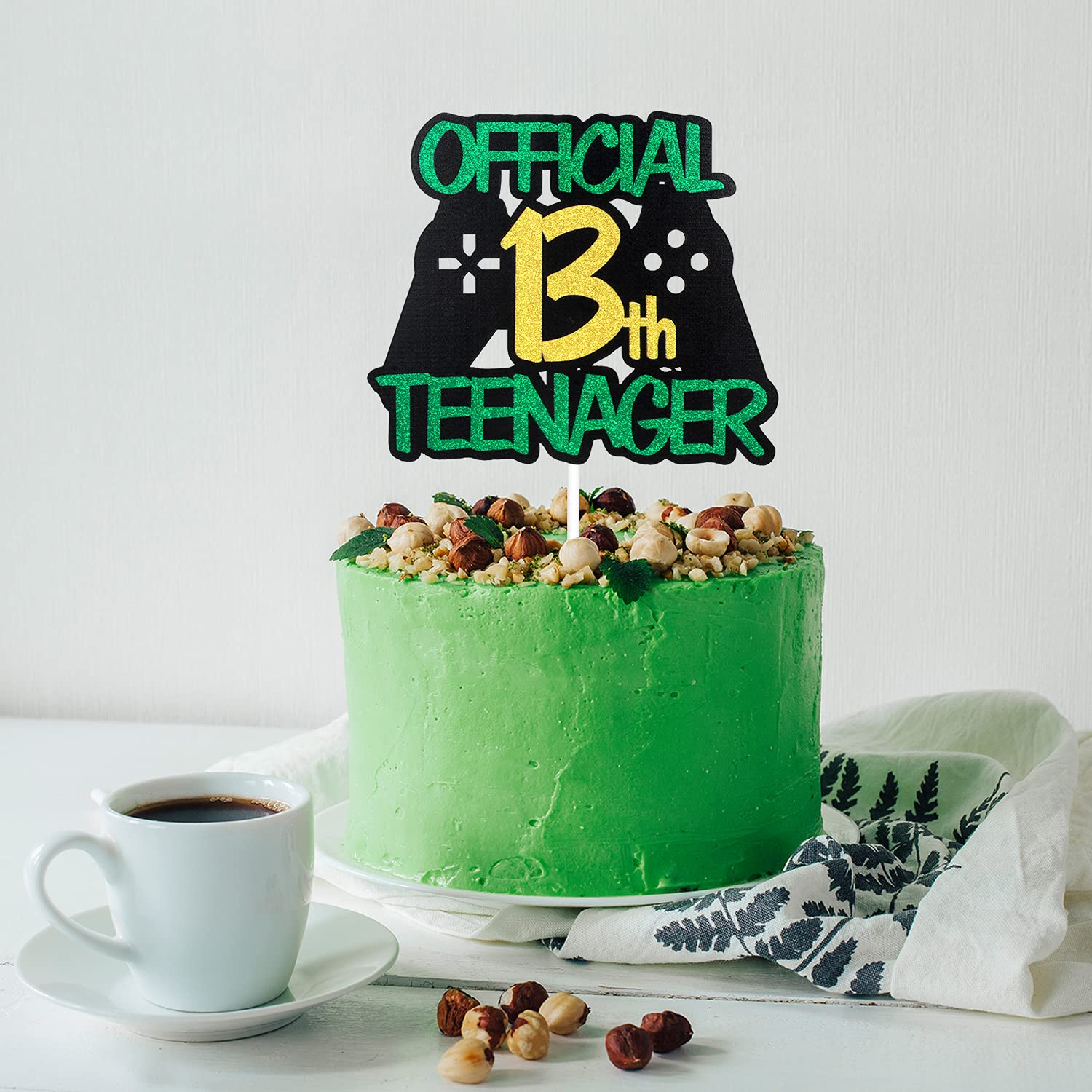 13th Birthday Cake Topper – Video Game Theme For Teen Boys, Fun Party Decoration