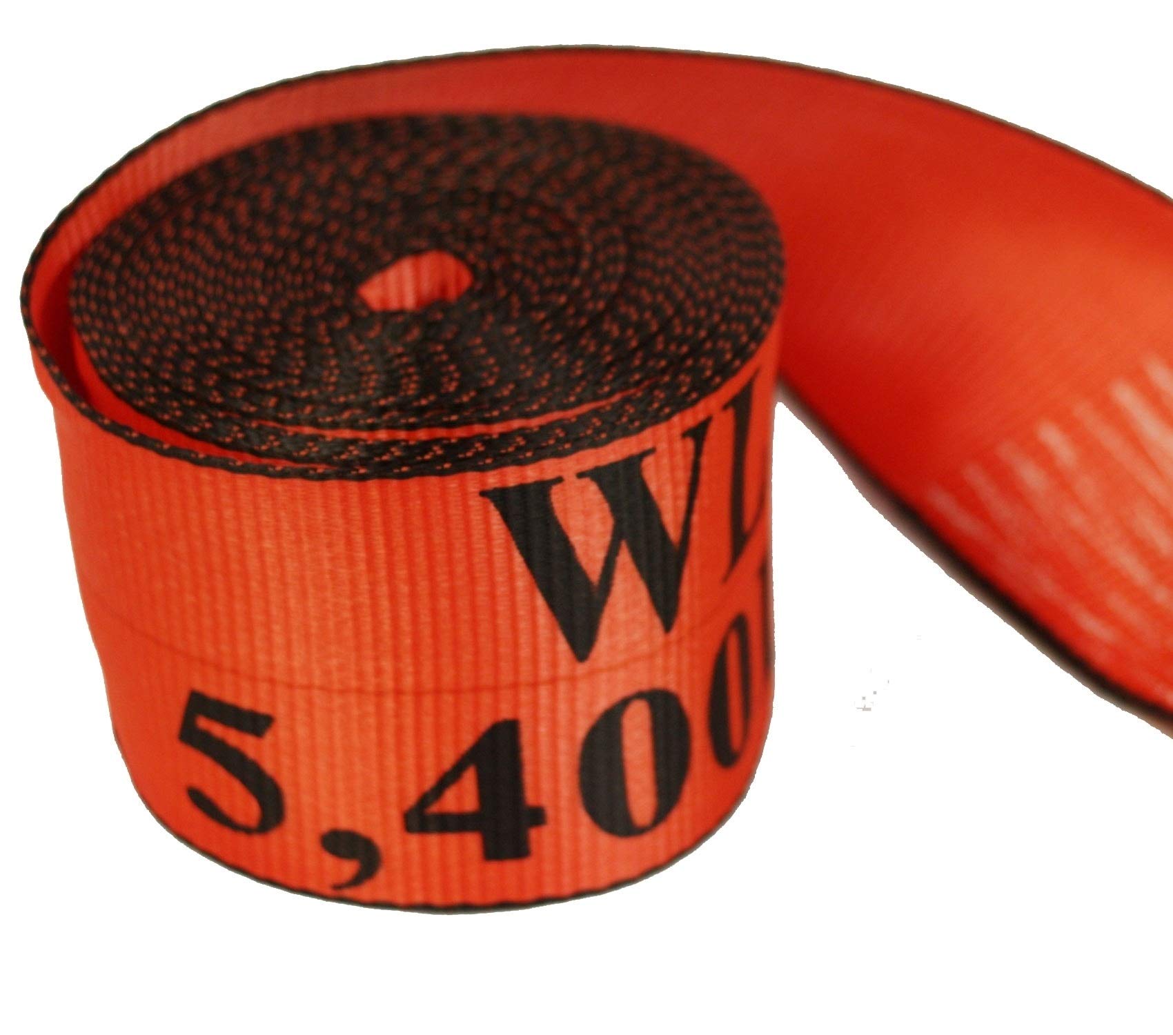 Mytee Products Cinghie per verricello da 10,2 cm x 7,6 m, rosso, resistenti, con gancio piatto, peso 2,4 kg, controllo del carico da 10,2 cm per rimorchi a pianale camion (10 pezzi)