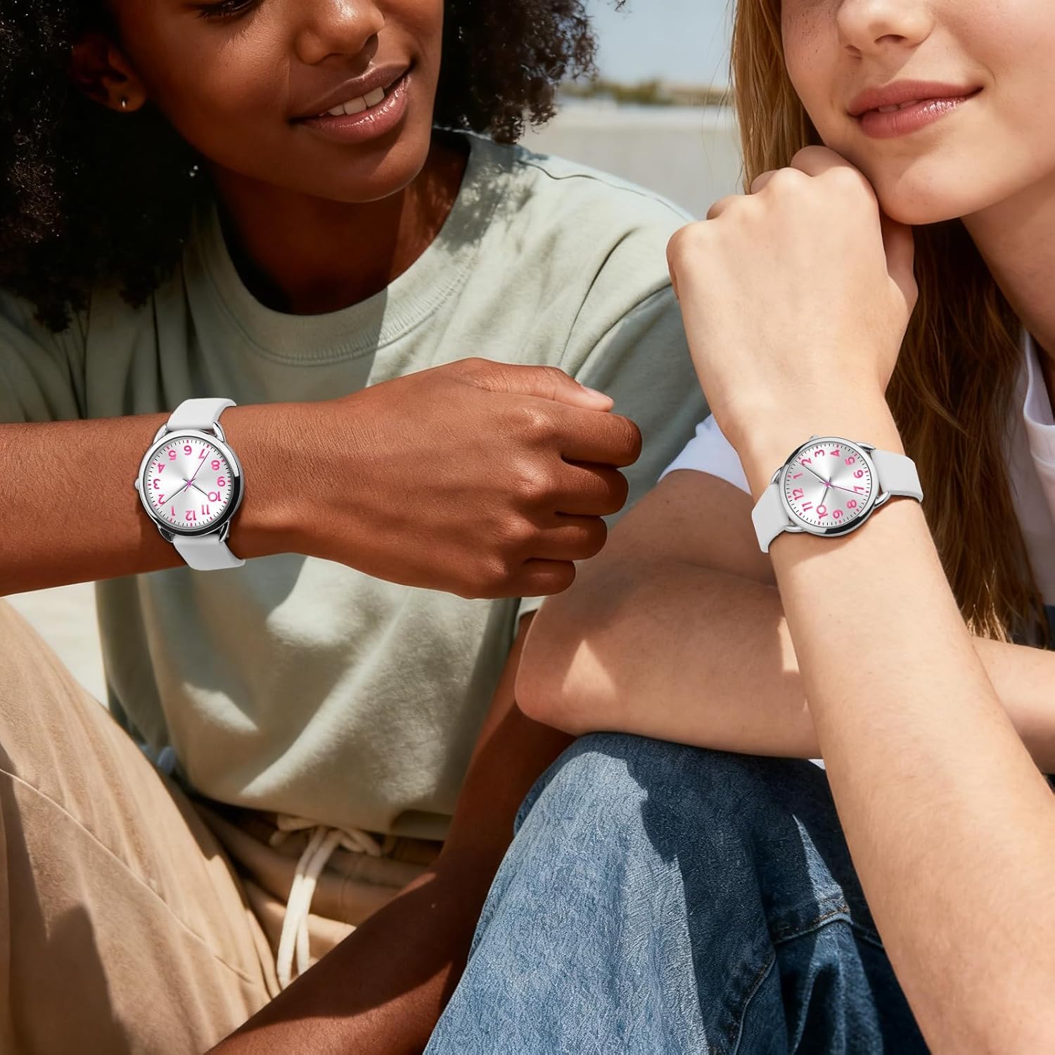 Bisley Watch for Women Numeral Dial Easy to Read Silicone Strap Fit for All Wrist Waterproof Fasion Watch Gift for Her - Image 5