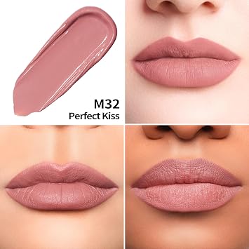 Oulac Liquid Lipstick Matte Long Lasting & Kiss-Right Lipstick Pink Waterproof Lip Color| Creamy Vegan Texture Intensive Pigmentation Lip Makeup 4.5mM32 Perfect Kiss