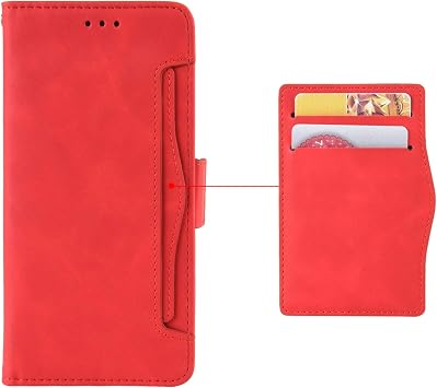 REDMAGIC 8S Pro Case, REDMAGIC 8 Pro Case, REDMAGIC 8S Pro Plus Case, Pokaas Notebook Type Cover, Smartphone Case, Wallet Case, Card Storage, Horizontal Stand Function, Side Magnet, Strap Hole, Full